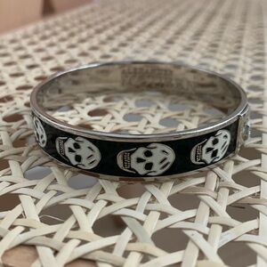 Alexander McQueen black skull bangle bracelet